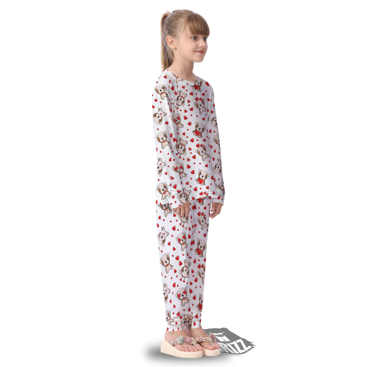 English Bulldog Lovely Print Pattern Kid's Pajamas-grizzshop