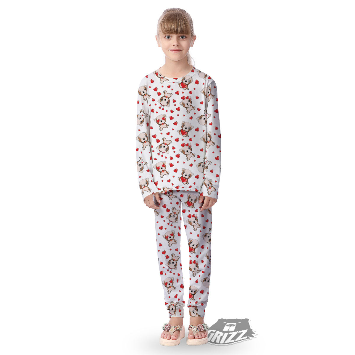 English Bulldog Lovely Print Pattern Kid's Pajamas-grizzshop