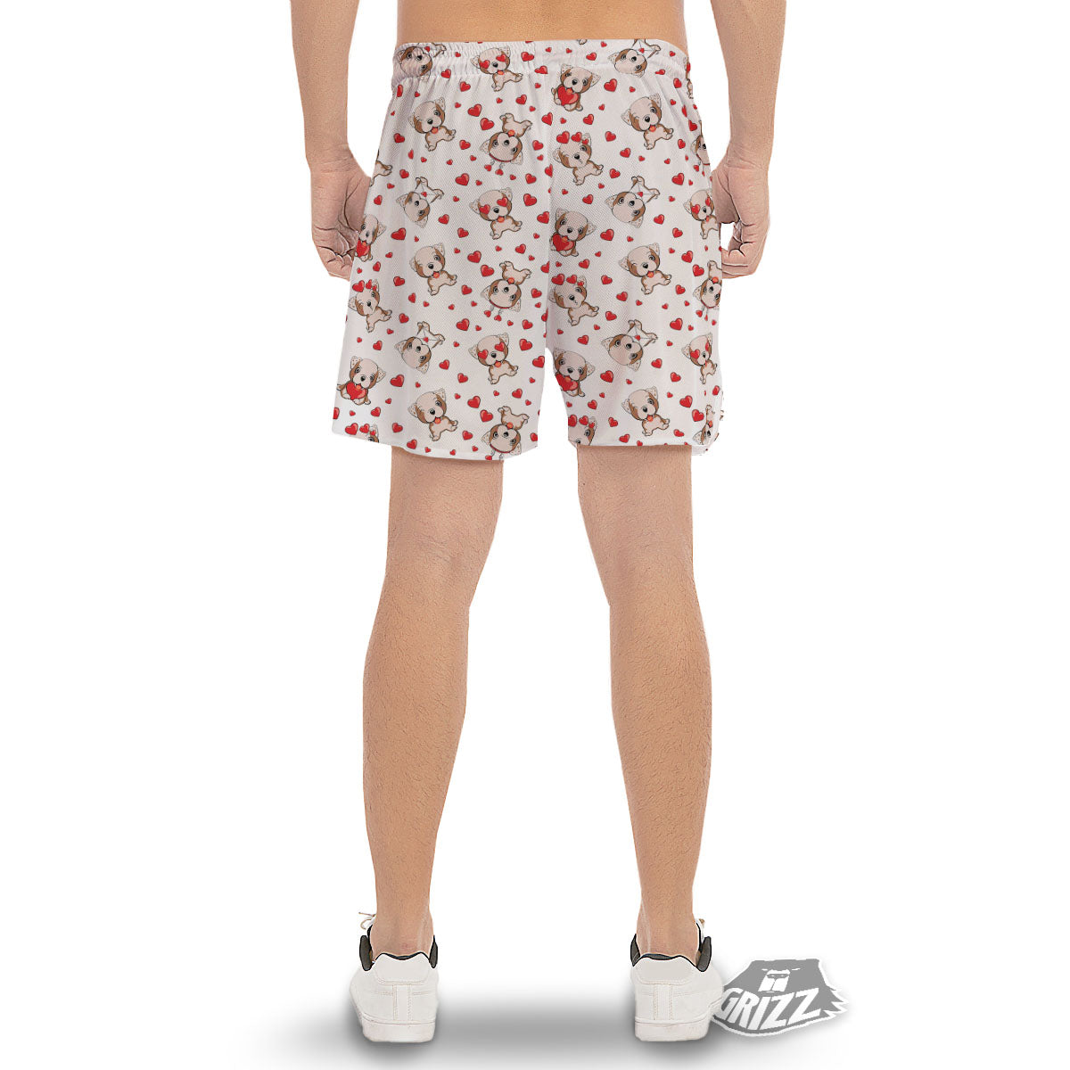 English Bulldog Lovely Print Pattern Men's Gym Shorts-grizzshop