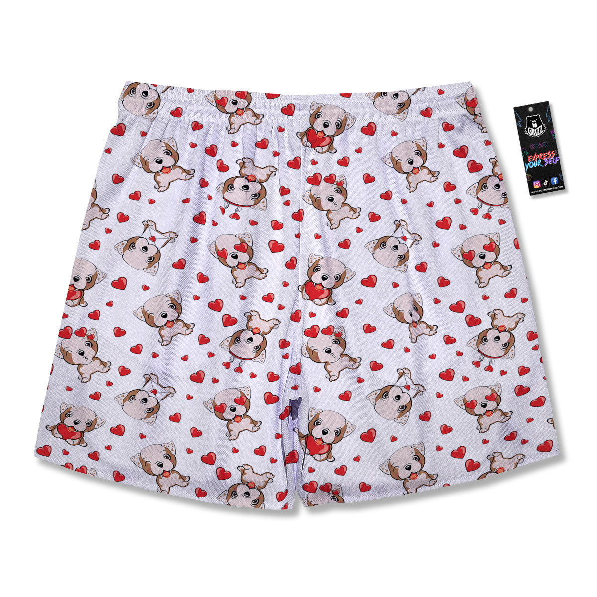 English Bulldog Lovely Print Pattern Men's Running Shorts-grizzshop