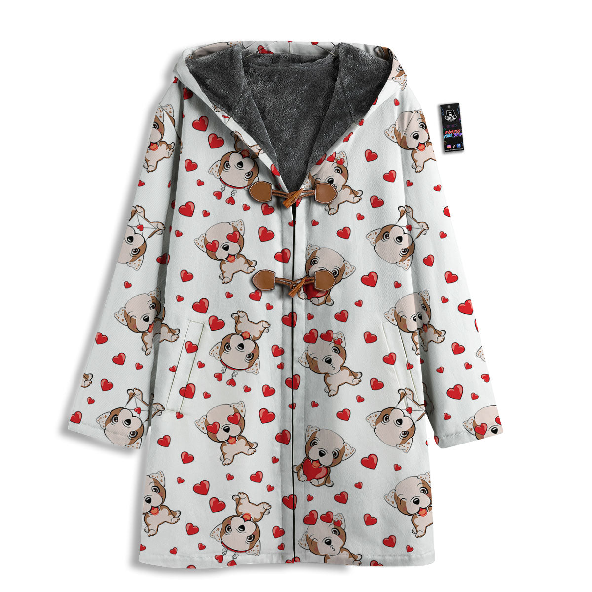 English Bulldog Lovely Print Pattern Men's Windbreaker Jacket-grizzshop