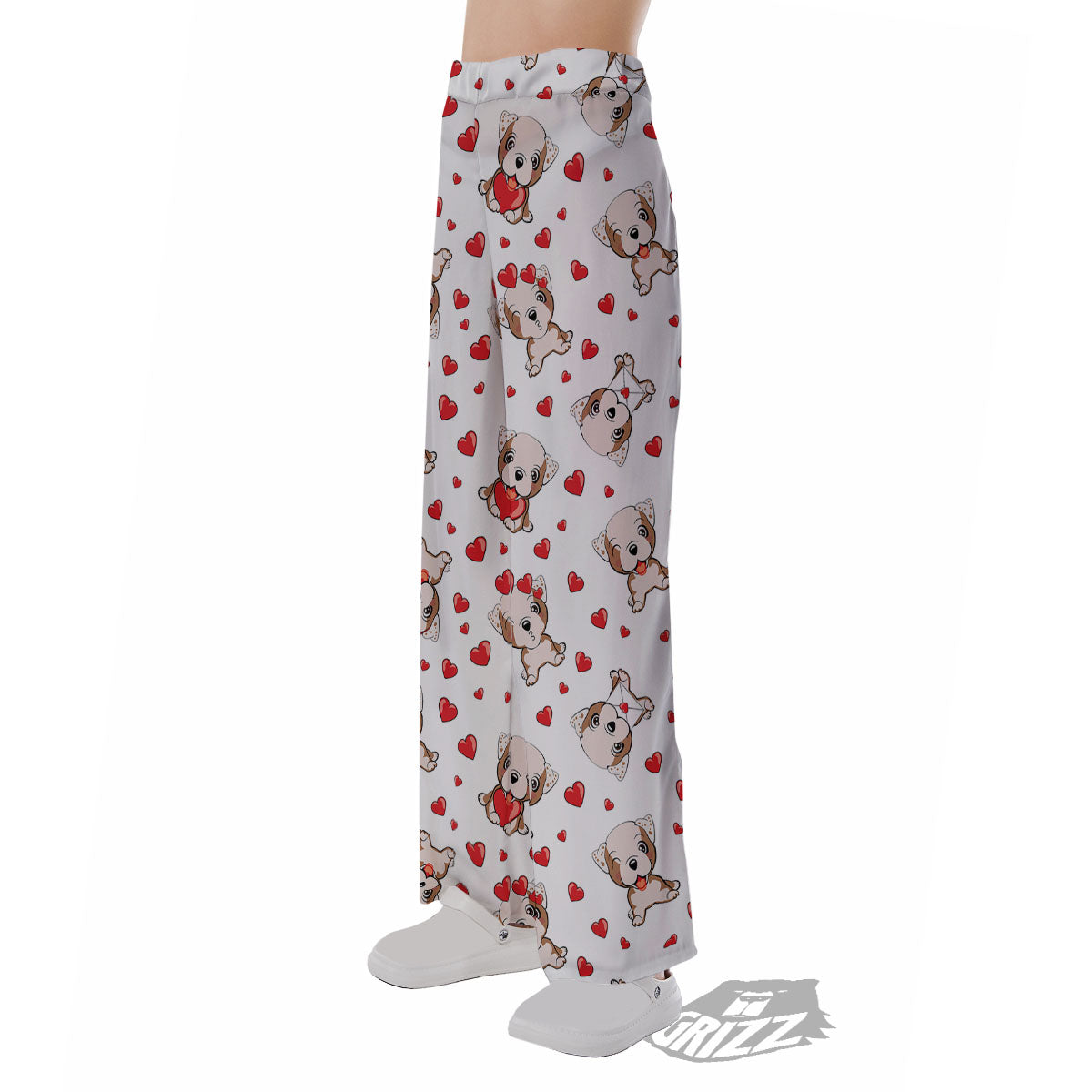 English Bulldog Lovely Print Pattern Pajama Pants-grizzshop