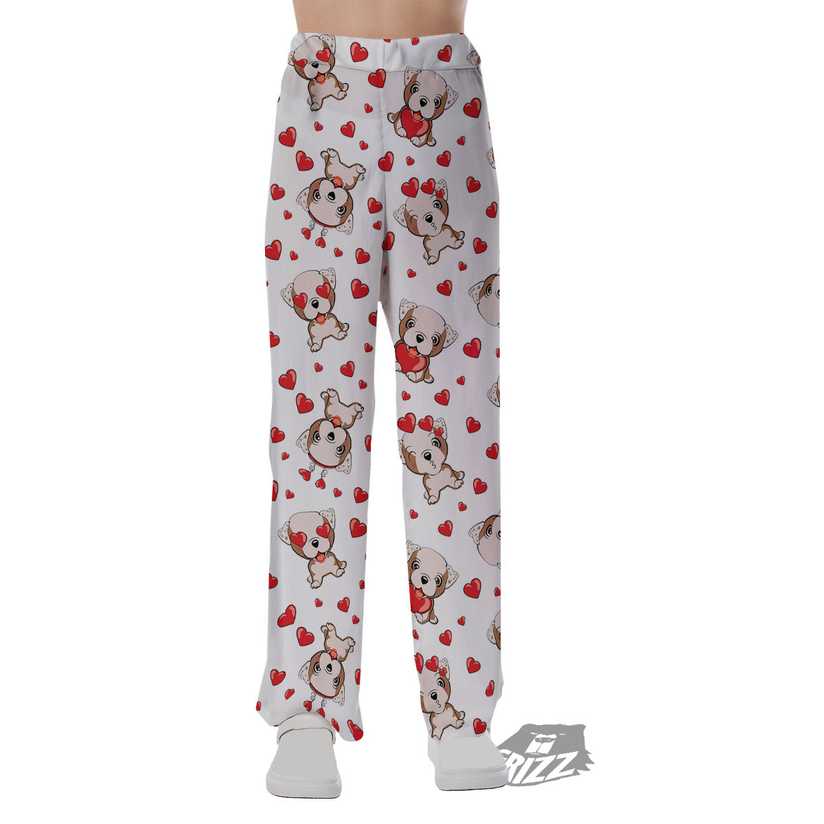 English Bulldog Lovely Print Pattern Pajama Pants-grizzshop