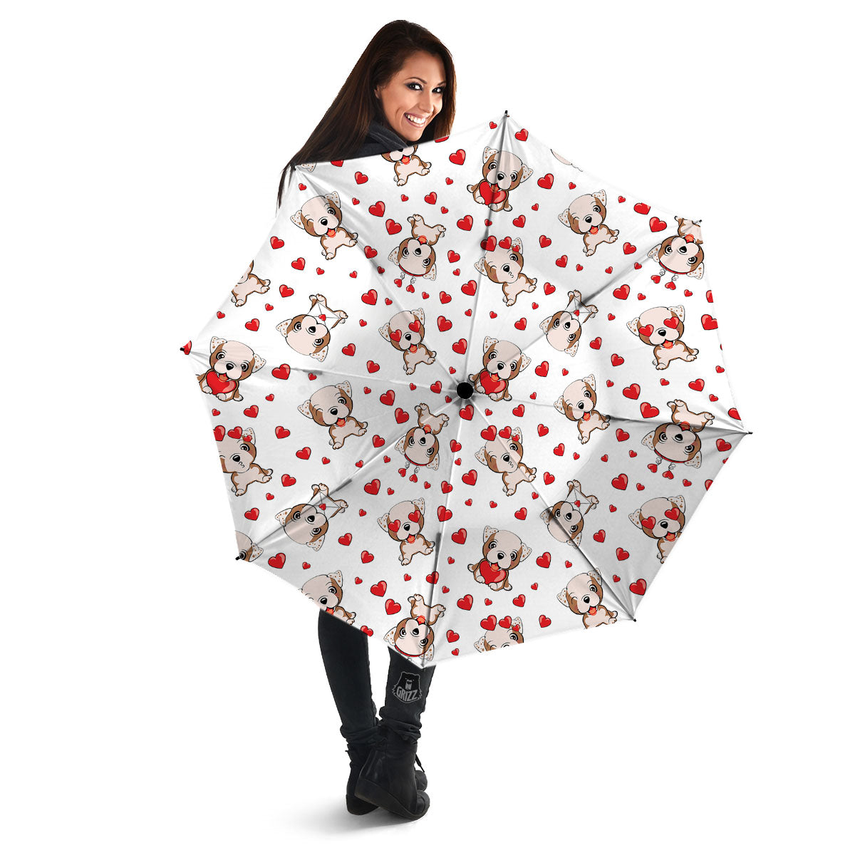English Bulldog Lovely Print Pattern Umbrella-grizzshop