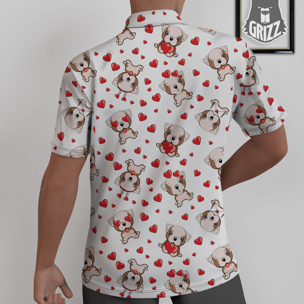 English Bulldog Lovely Print Pattern Untucked Shirts-grizzshop