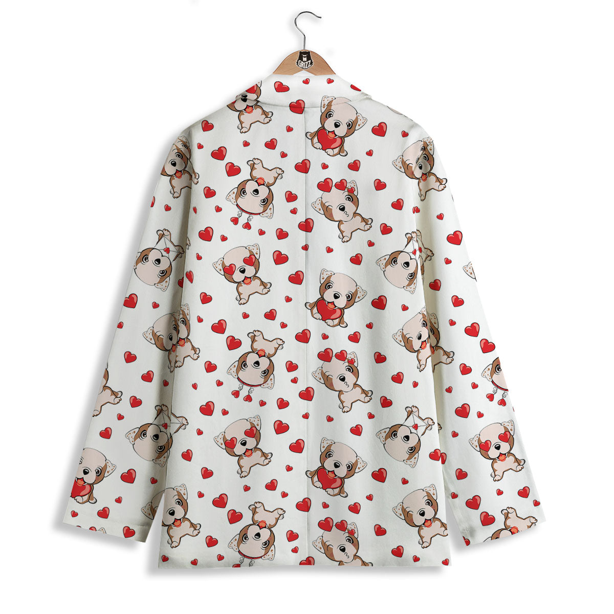 English Bulldog Lovely Print Pattern Women's Blazer-grizzshop