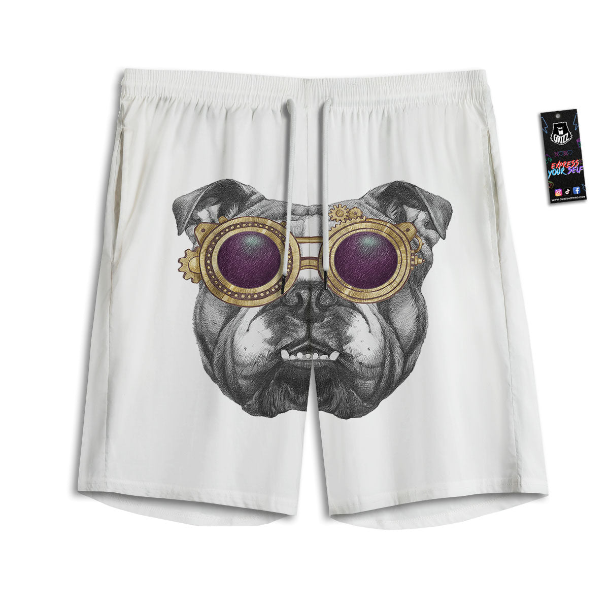 Fat Tuesday Zigzag Mardi Gras Print Men's Athletic Shorts