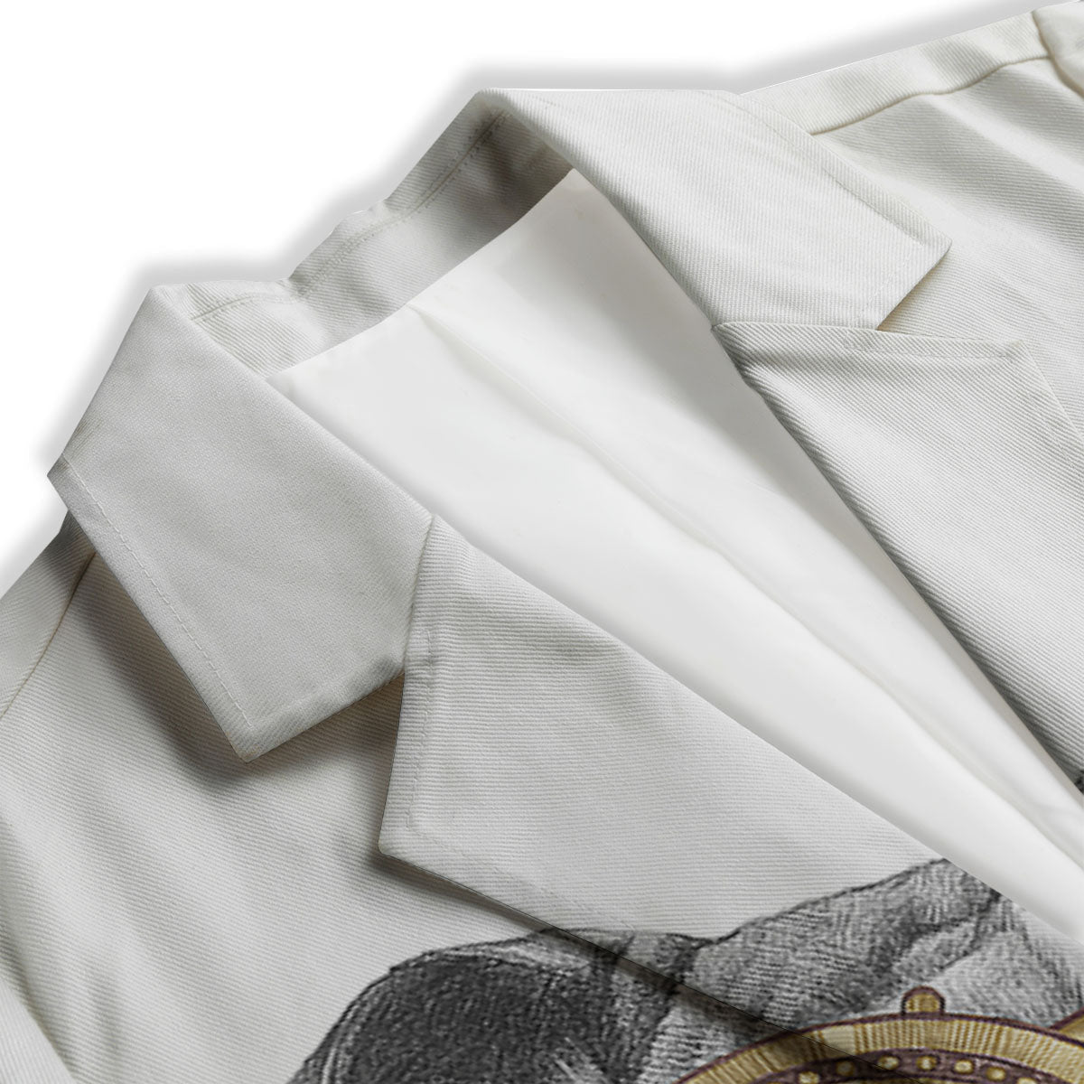 English Bulldog Wearing Glasses Print Women's Blazer-grizzshop