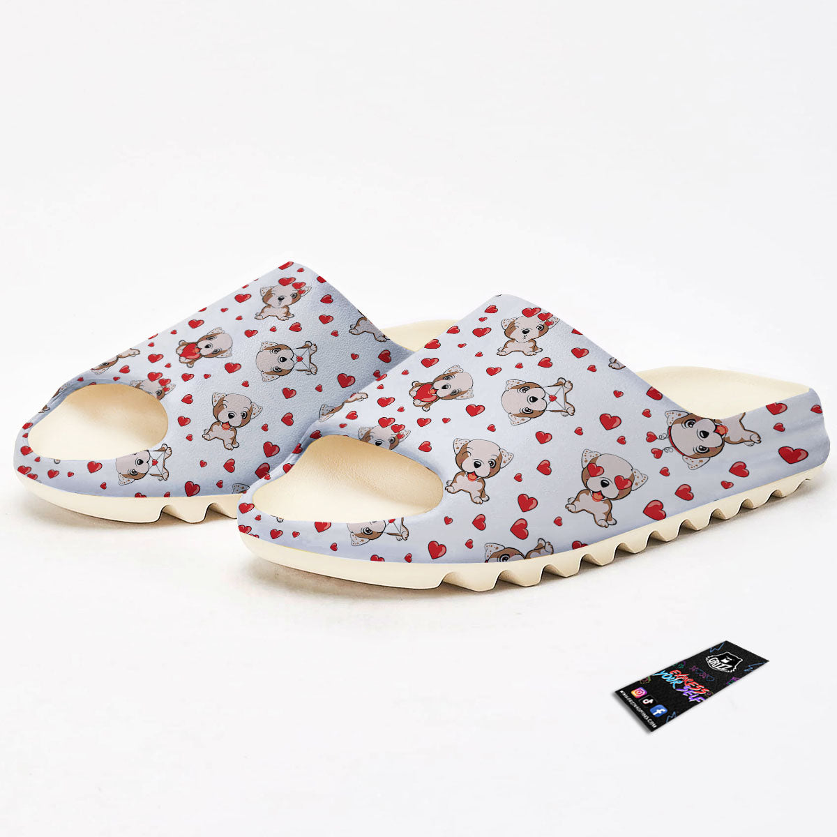 English Bulldog Lovely Print Pattern Sandals-grizzshop