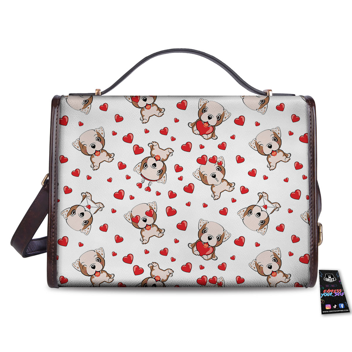 English Bulldog Lovely Print Pattern Women's Satchel Bag