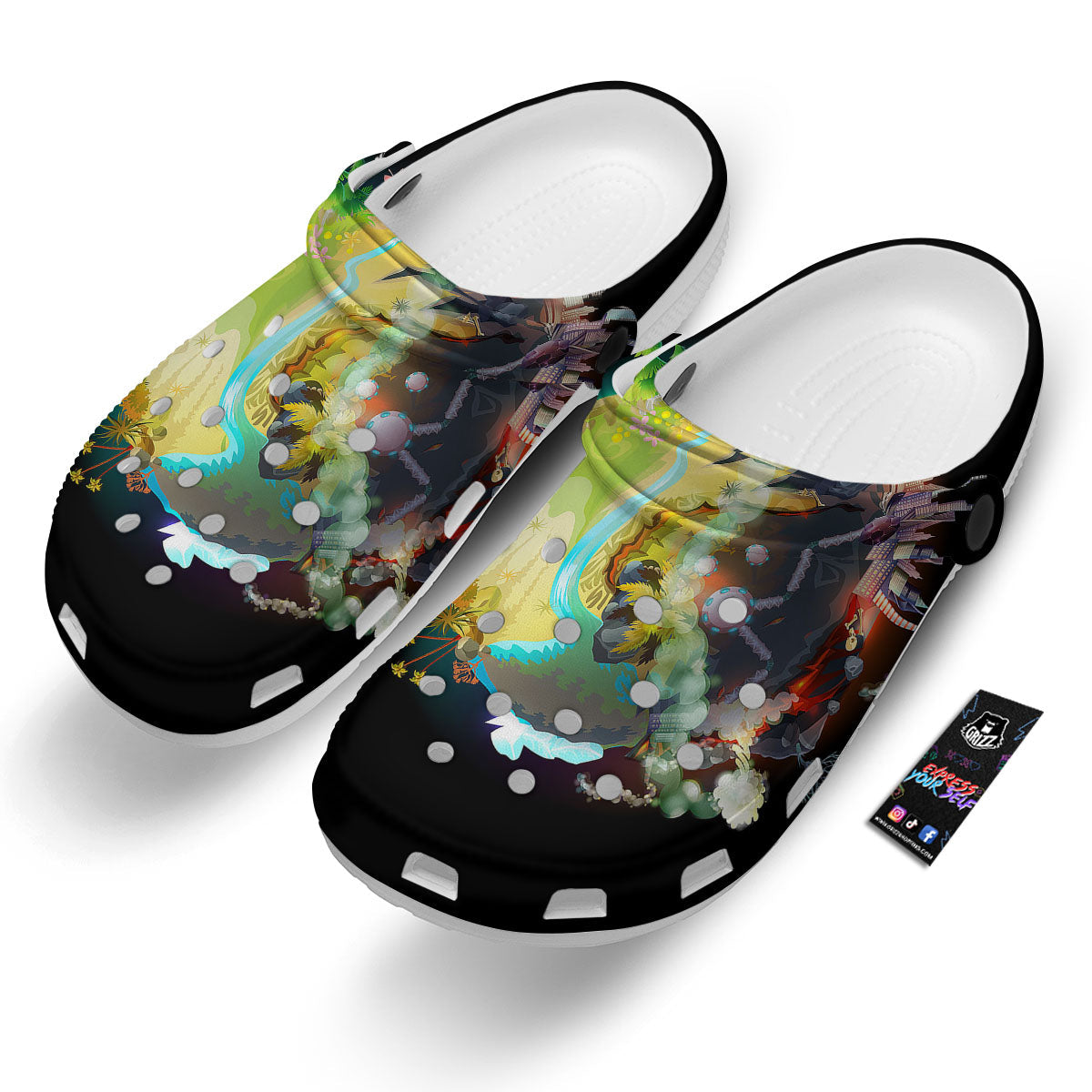 Environmental Destruction Print Clog-grizzshop