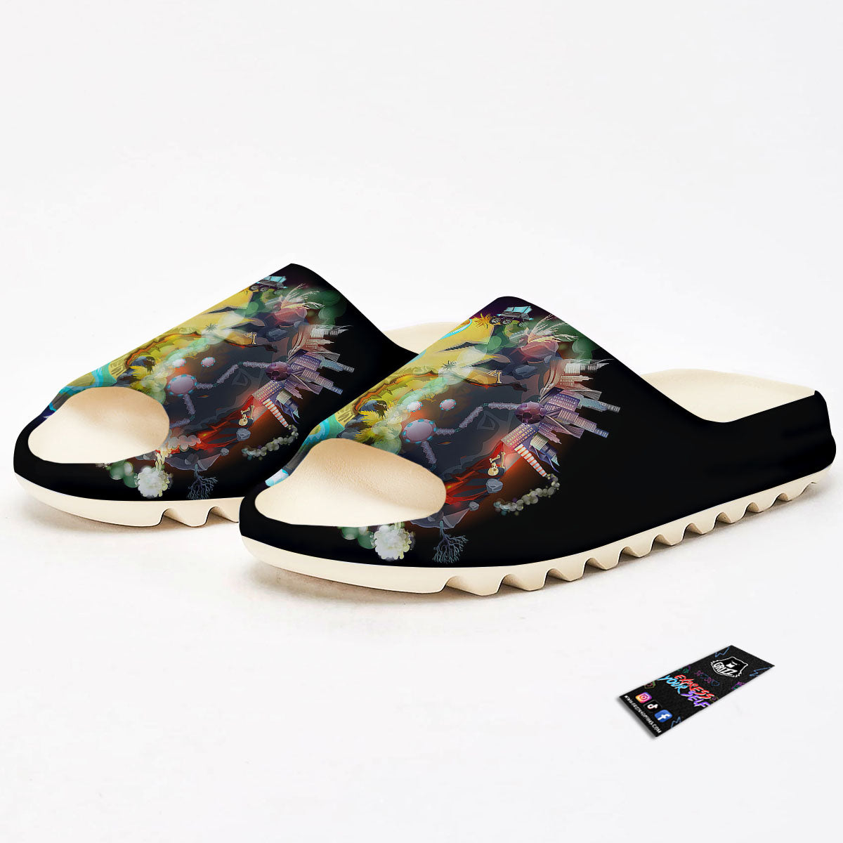 Environmental Destruction Print Sandals-grizzshop