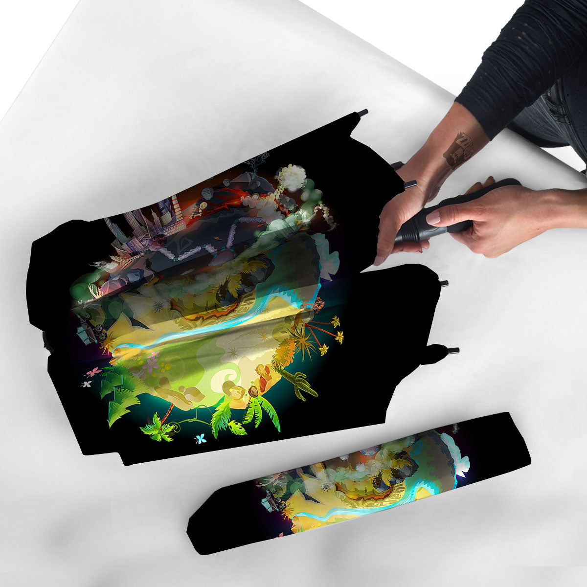 Environmental Destruction Print Umbrella-grizzshop