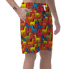 Equestrian Colorful Pattern Print Men's Shorts-grizzshop