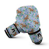 Equestrian Floral Pattern Print Boxing Gloves-grizzshop