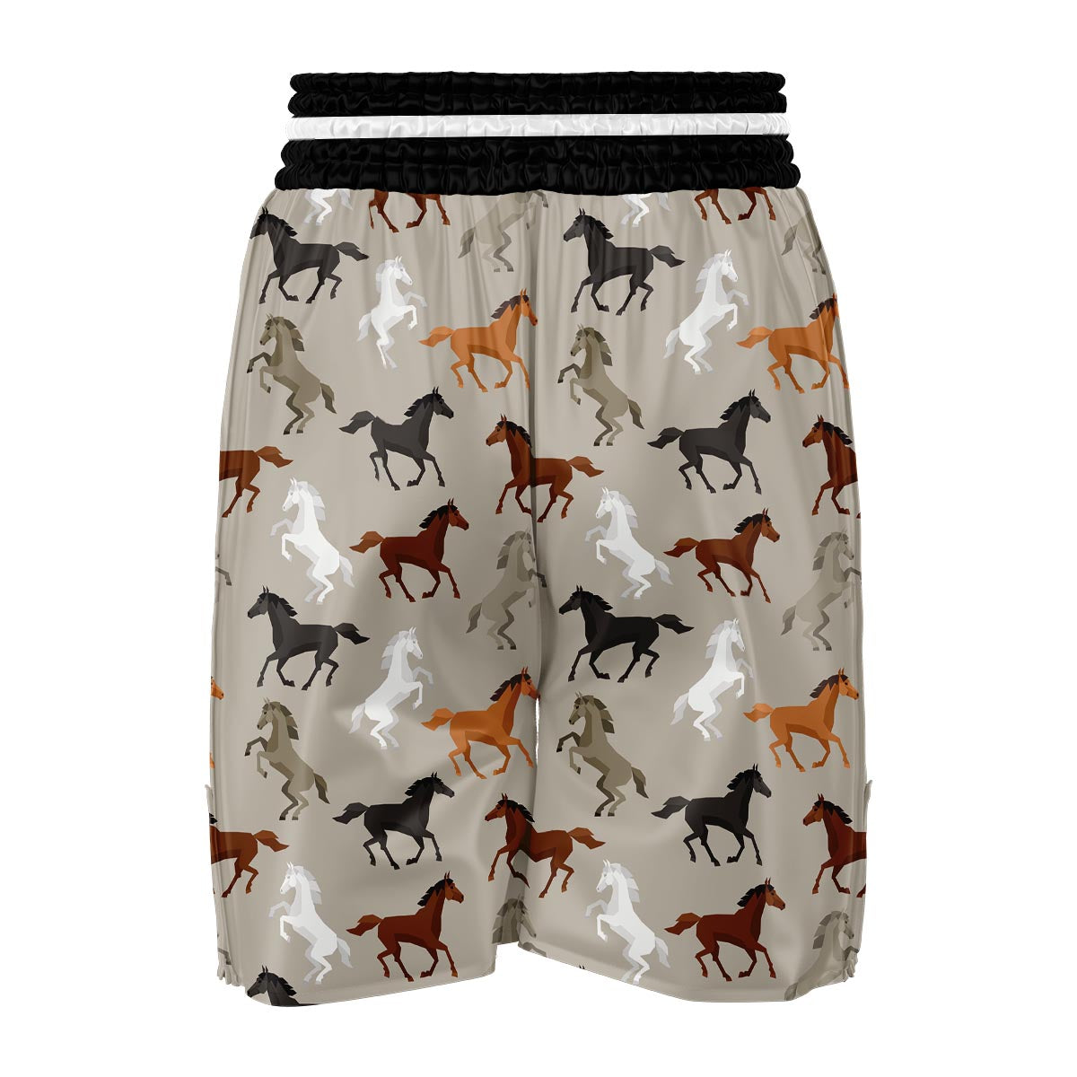 Equestrian Pattern Print Boxing Shorts-grizzshop