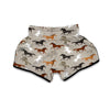 Equestrian Pattern Print Muay Thai Boxing Shorts-grizzshop