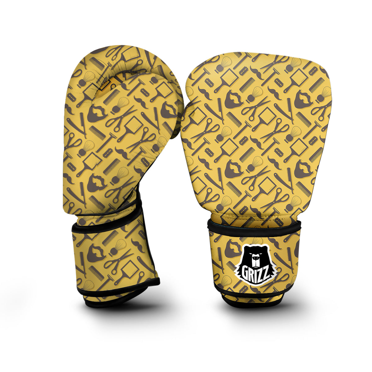 Equipment Barber Print Pattern Boxing Gloves-grizzshop