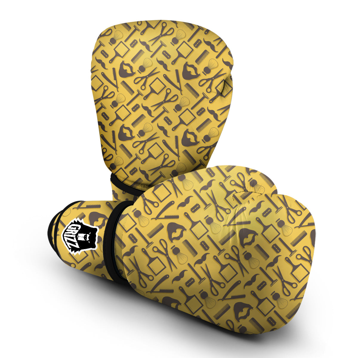 Equipment Barber Print Pattern Boxing Gloves-grizzshop