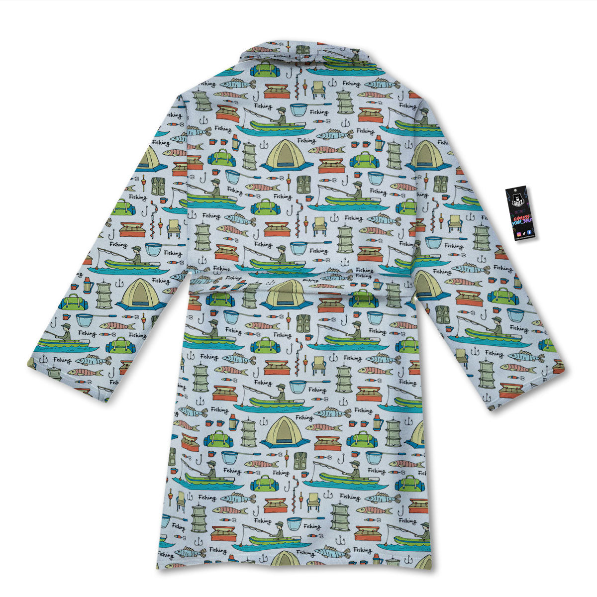 Equipment Fishing Print Pattern Bathrobe-grizzshop