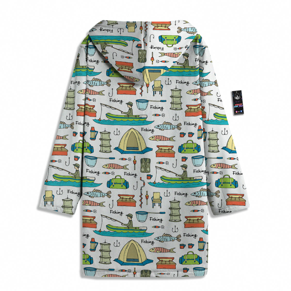 Equipment Fishing Print Pattern Men's Windbreaker Jacket-grizzshop