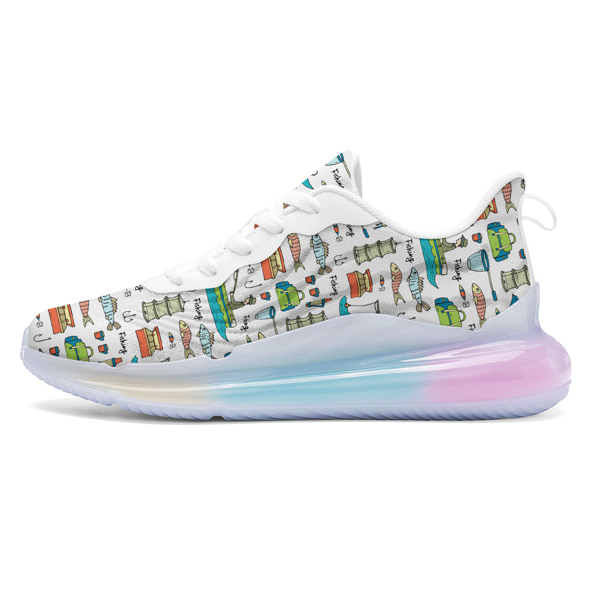 Equipment Fishing Print Pattern Running Sneakers-grizzshop