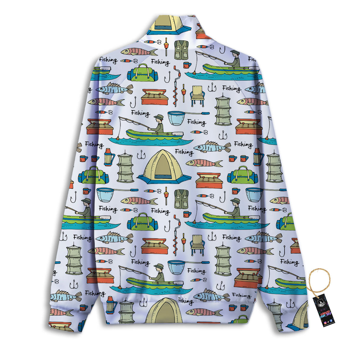 Equipment Fishing Print Pattern Track Jacket-grizzshop