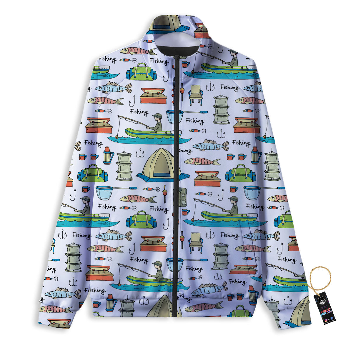 Equipment Fishing Print Pattern Track Jacket-grizzshop