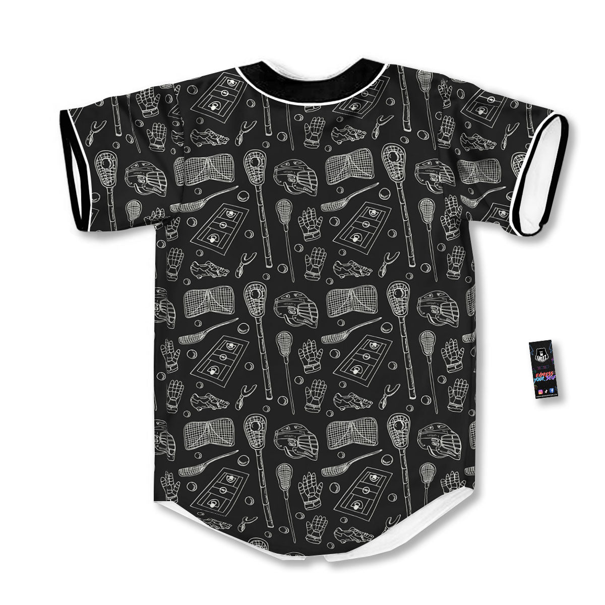 Equipment Lacrosse Print Pattern Baseball Jersey-grizzshop