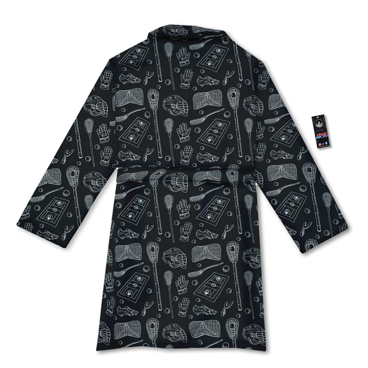 Equipment Lacrosse Print Pattern Bathrobe-grizzshop