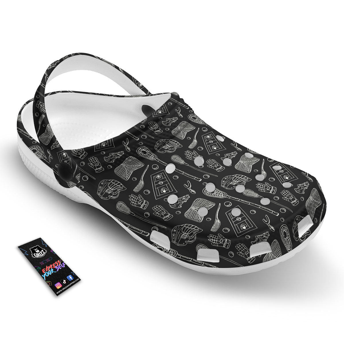 Equipment Lacrosse Print Pattern Clog-grizzshop