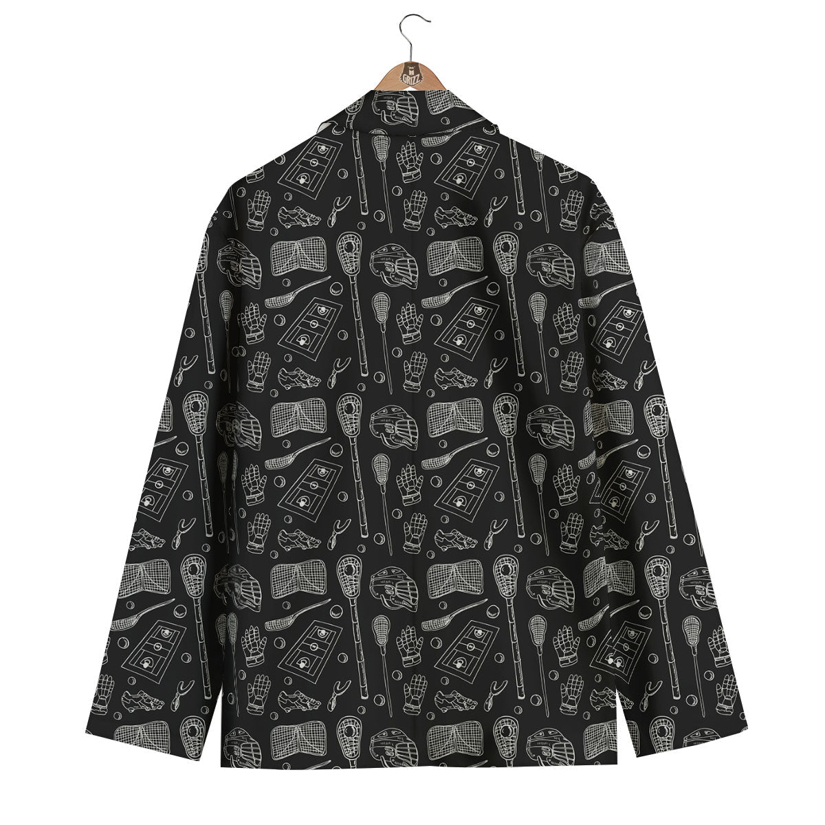 Equipment Lacrosse Print Pattern Men's Blazer-grizzshop