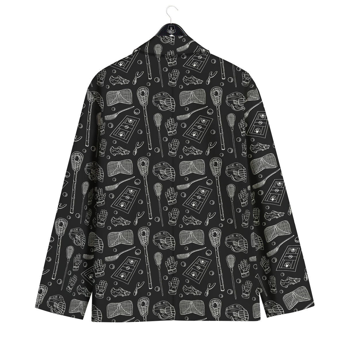 Equipment Lacrosse Print Pattern Men's Sport Coat-grizzshop