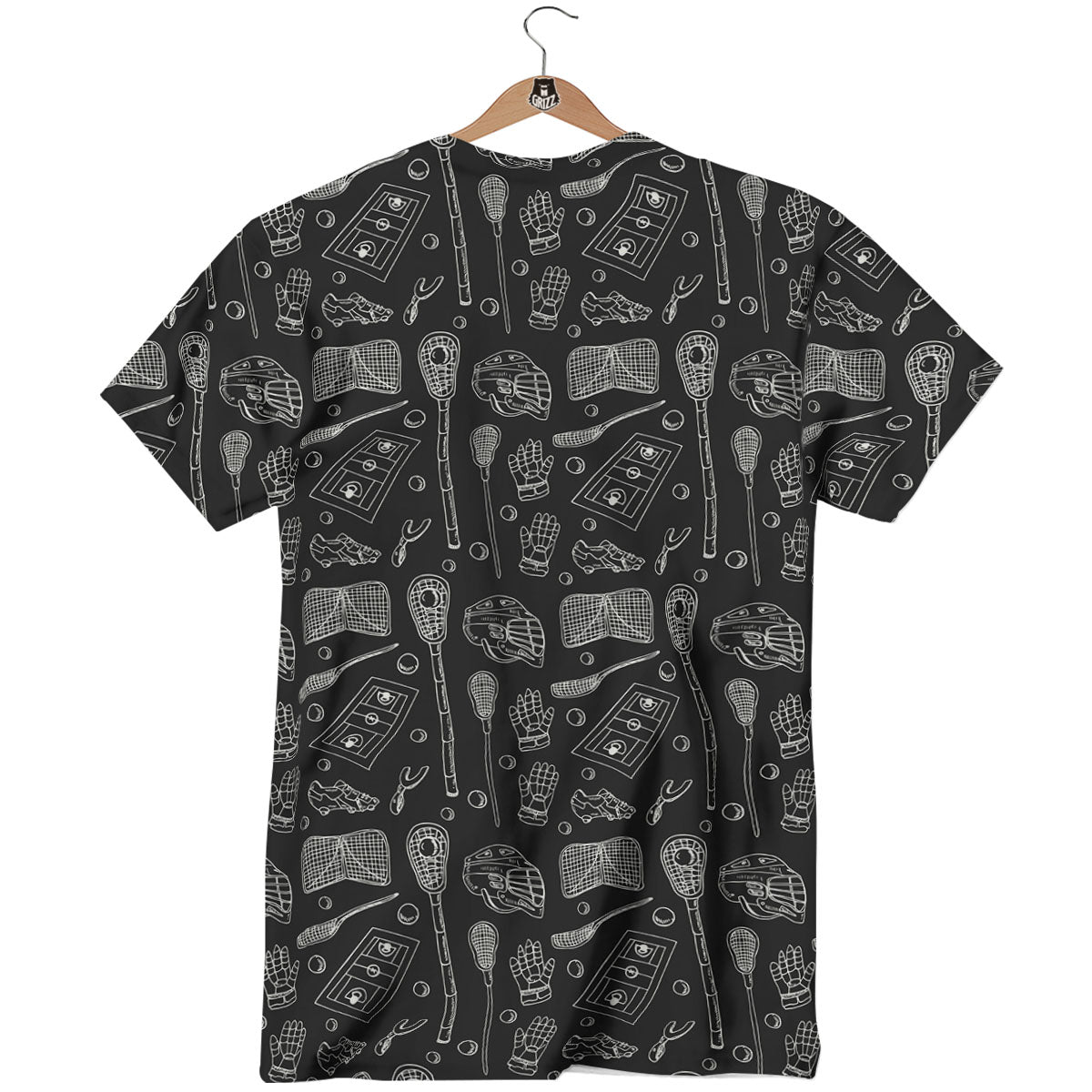 Equipment Lacrosse Print Pattern T-Shirt-grizzshop