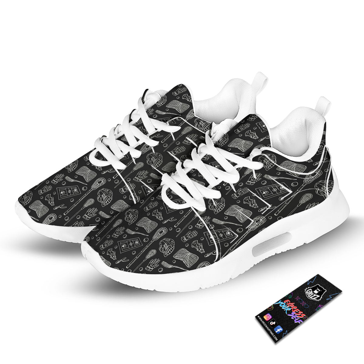 Equipment Lacrosse Print Pattern Tennis Shoes-grizzshop