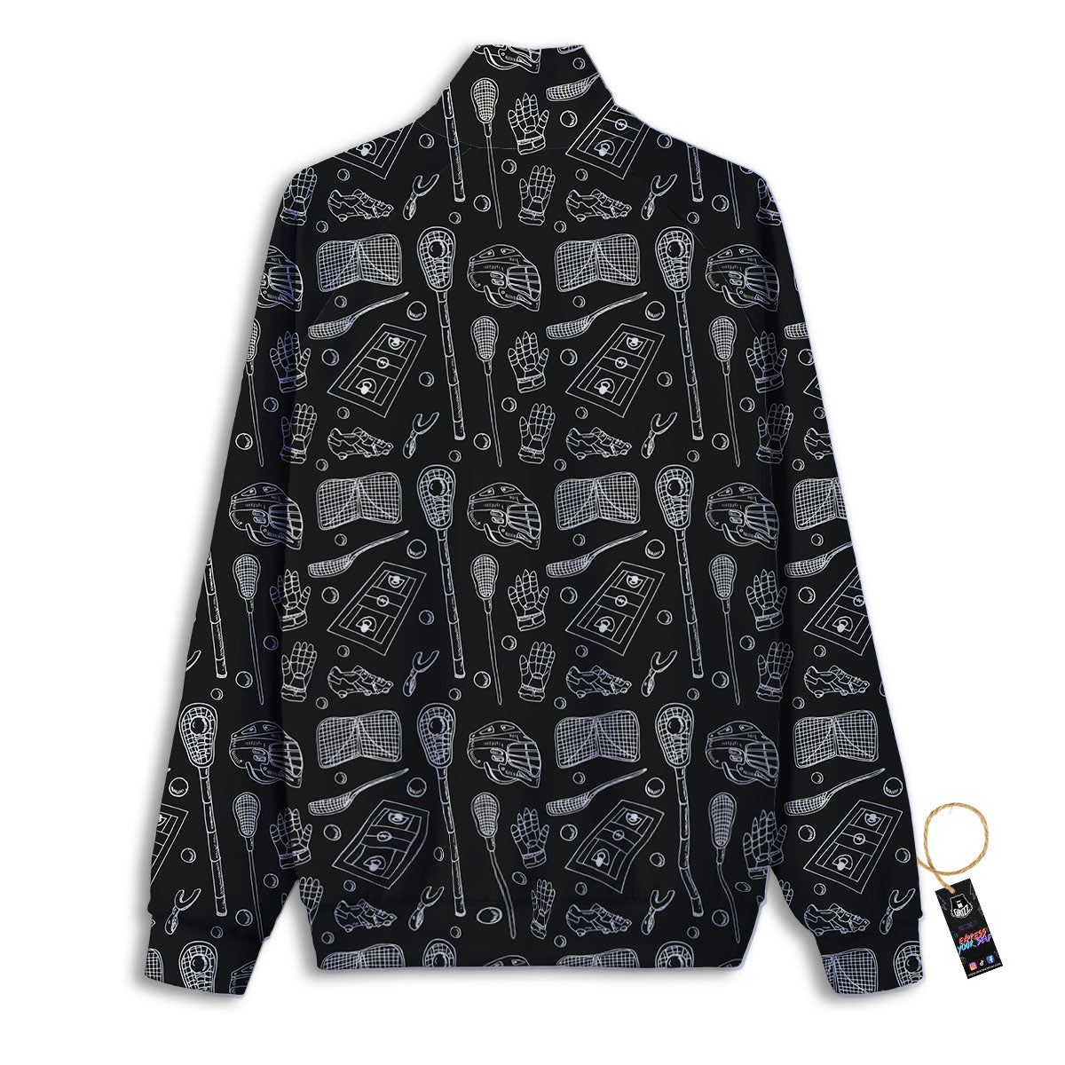 Equipment Lacrosse Print Pattern Track Jacket-grizzshop