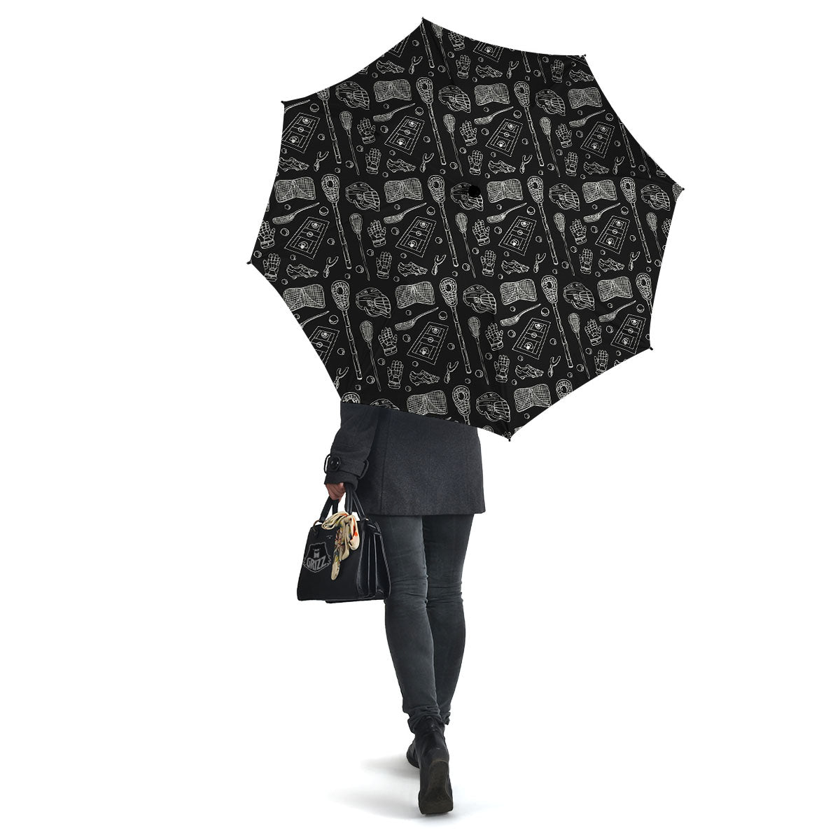 Equipment Lacrosse Print Pattern Umbrella-grizzshop