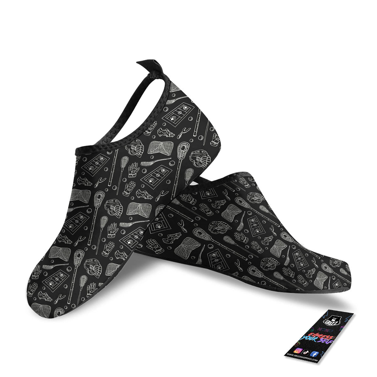 Equipment Lacrosse Print Pattern Water Shoes-grizzshop