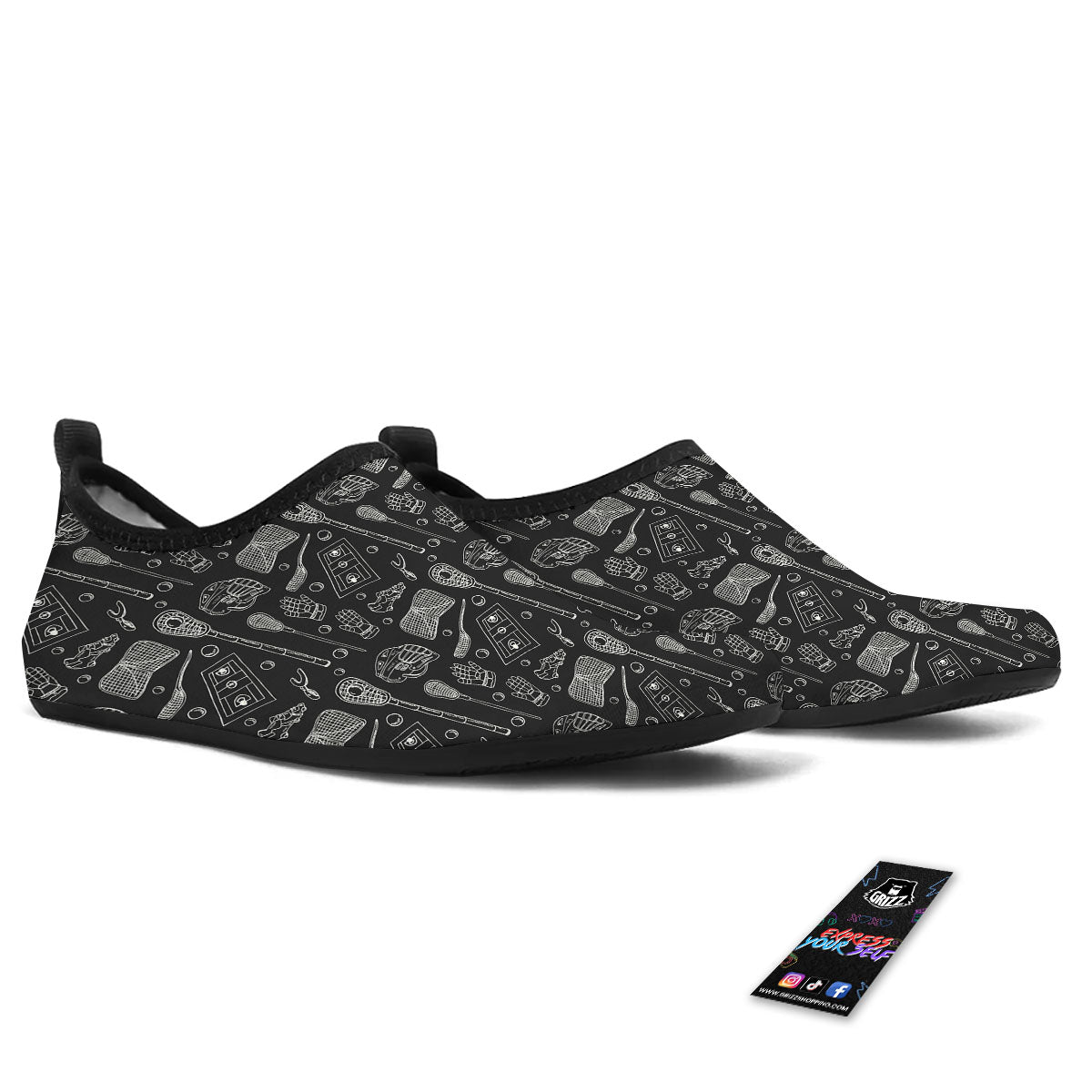 Equipment Lacrosse Print Pattern Water Shoes-grizzshop