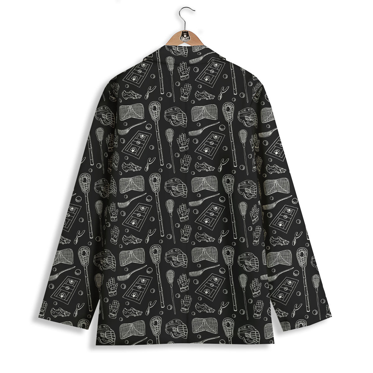 Equipment Lacrosse Print Pattern Women's Blazer-grizzshop