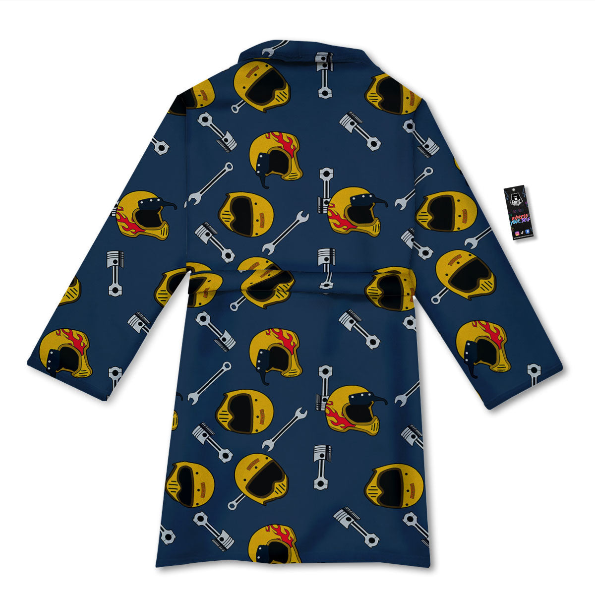 Equipment Motorcycle Print Pattern Bathrobe-grizzshop