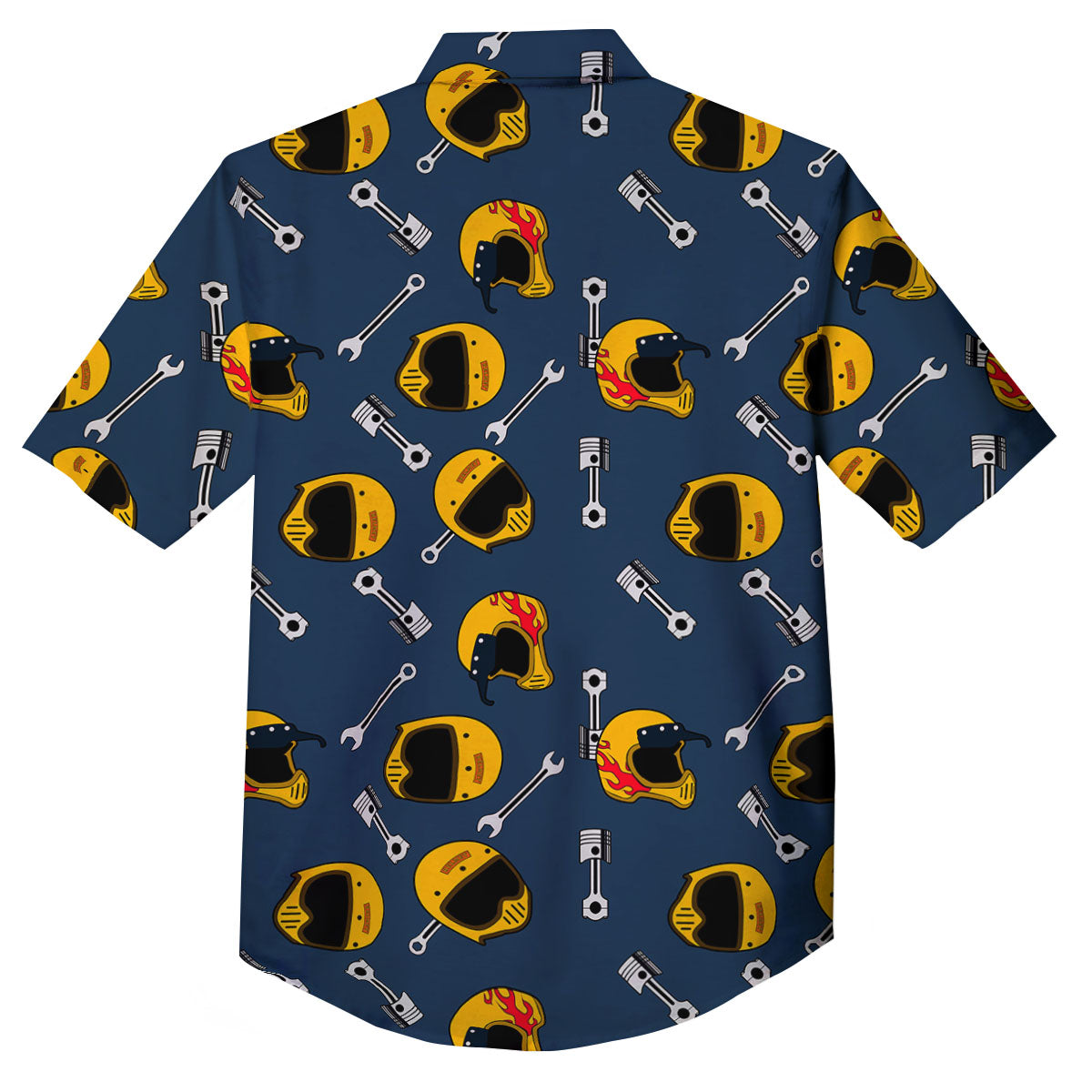 Equipment Motorcycle Print Pattern Button Up Shirt-grizzshop