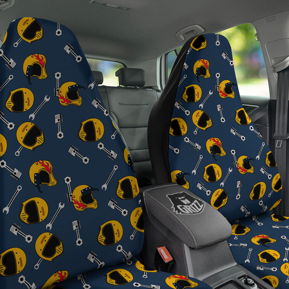 Equipment Motorcycle Print Pattern Car Seat Covers-grizzshop