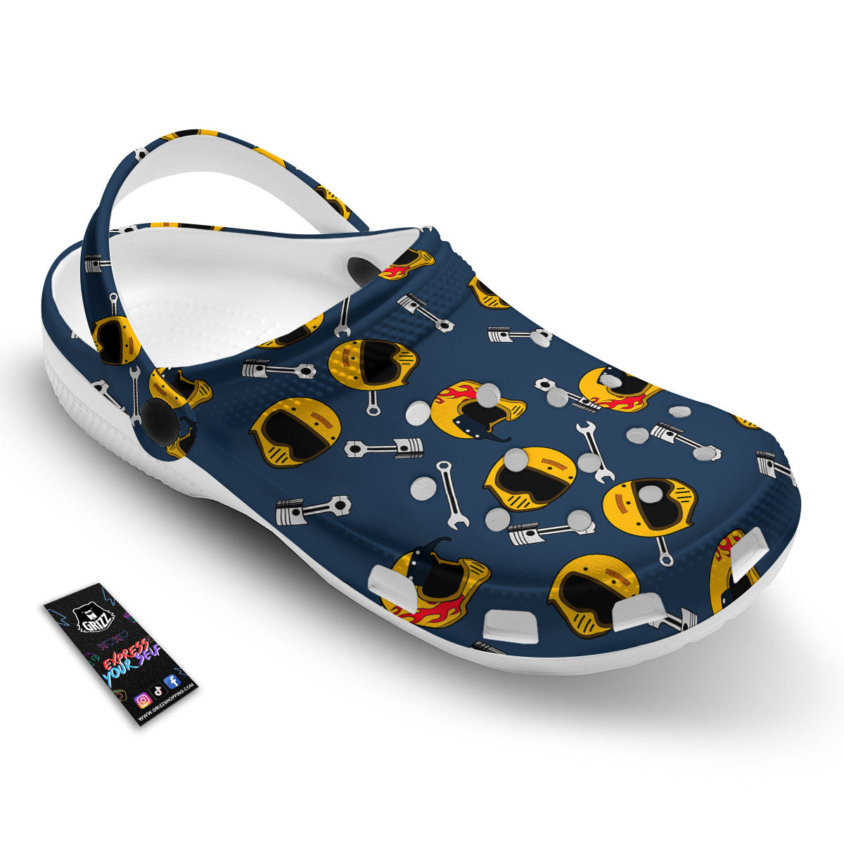 Equipment Motorcycle Print Pattern Clog-grizzshop