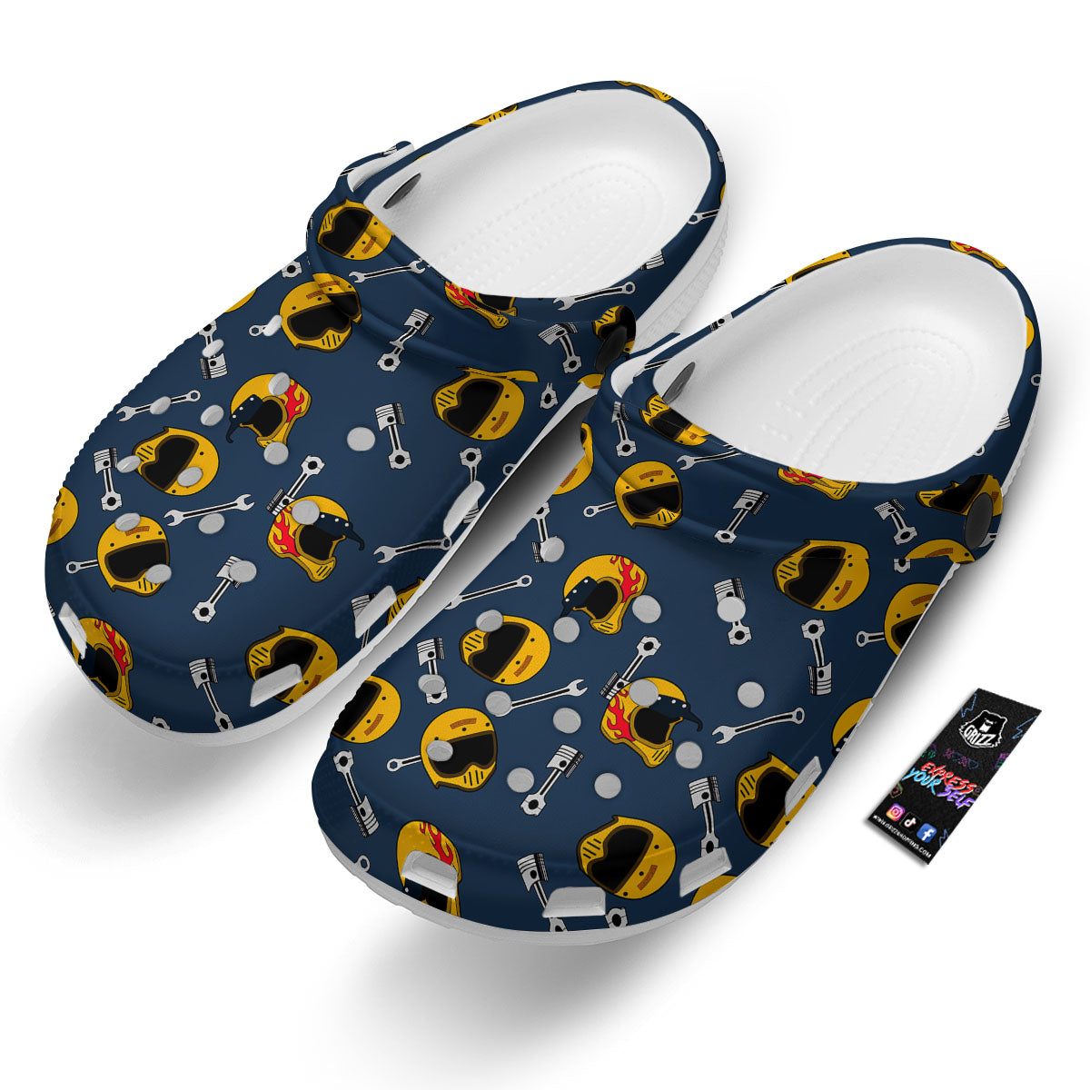 Equipment Motorcycle Print Pattern Clog-grizzshop