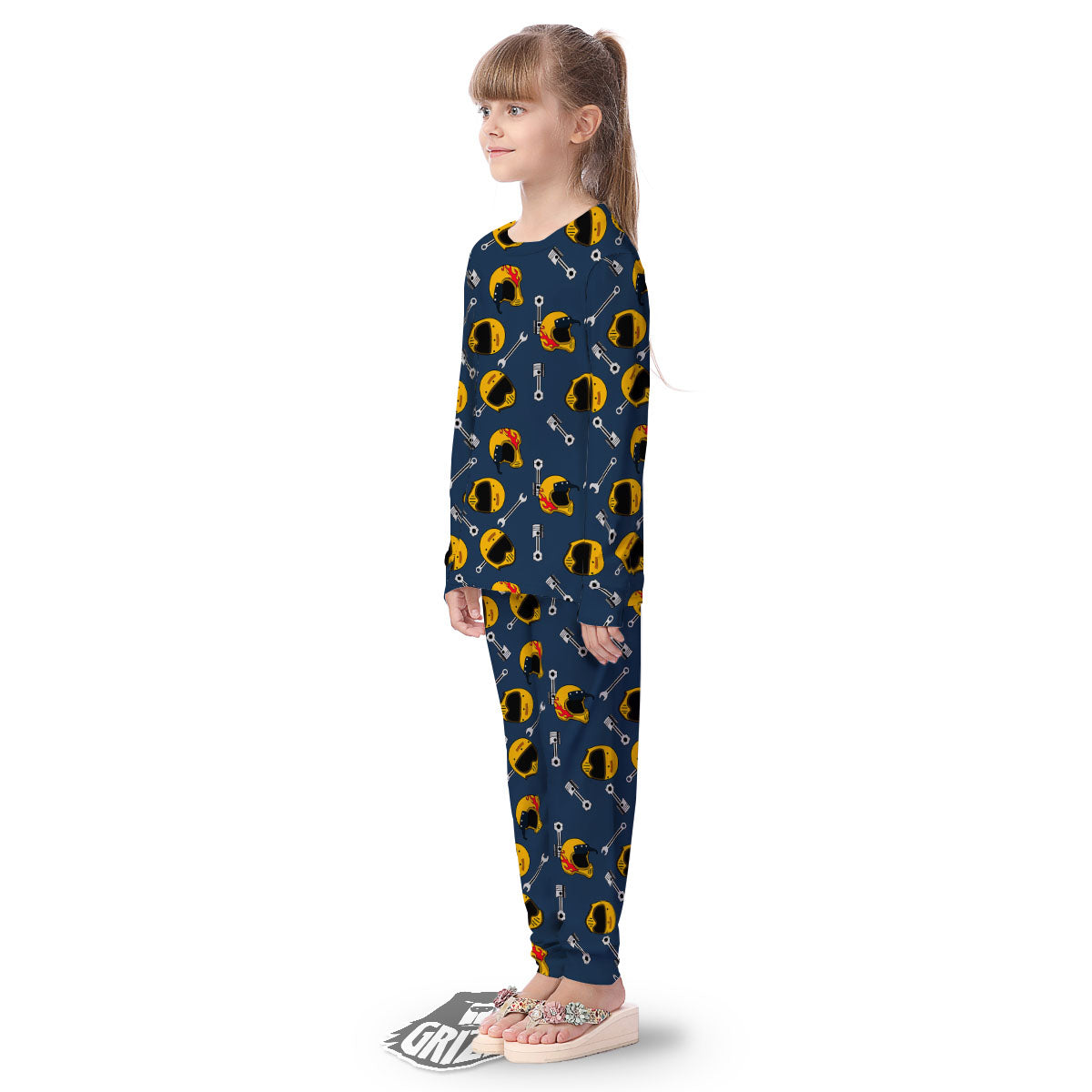 Equipment Motorcycle Print Pattern Kid's Pajamas-grizzshop