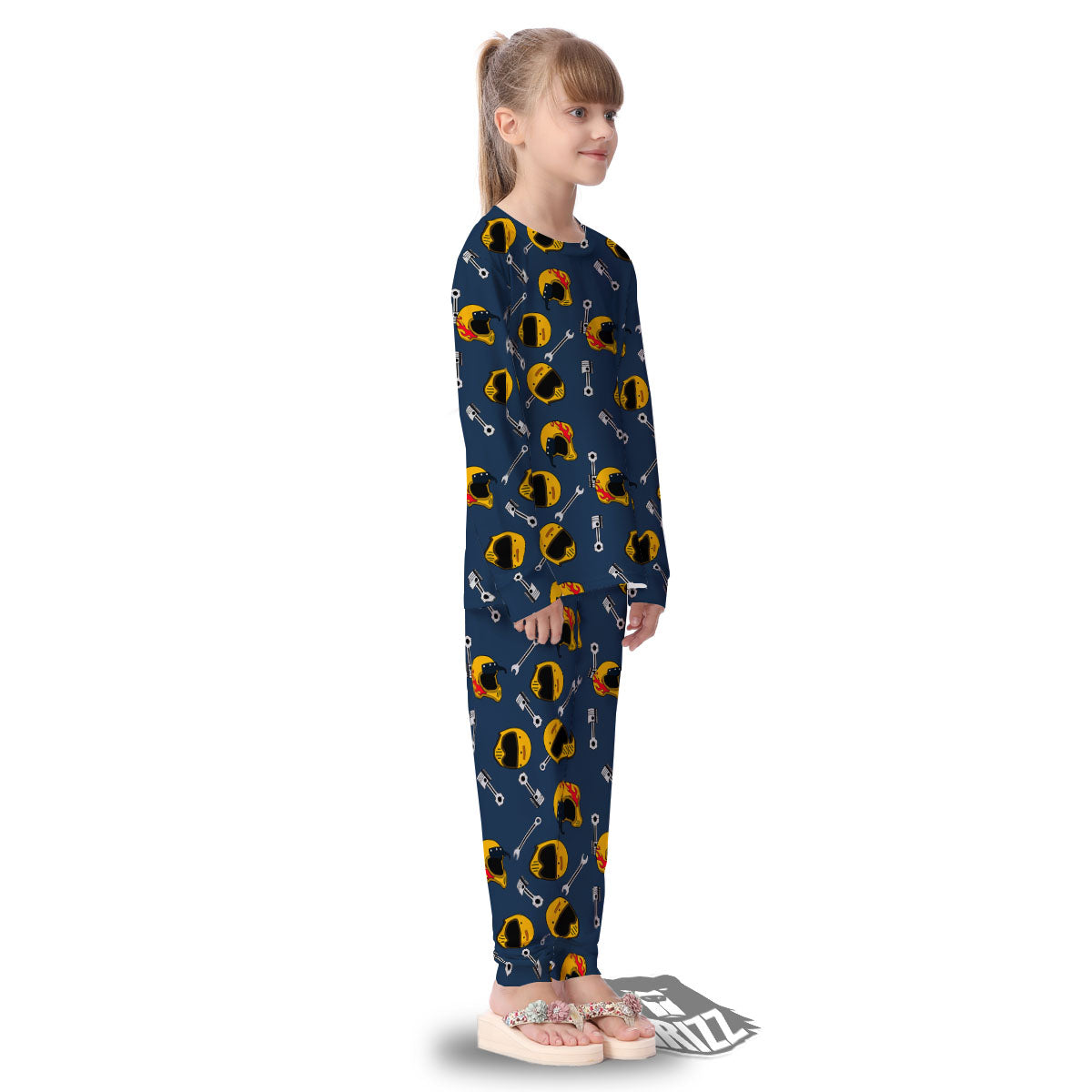 Equipment Motorcycle Print Pattern Kid's Pajamas-grizzshop