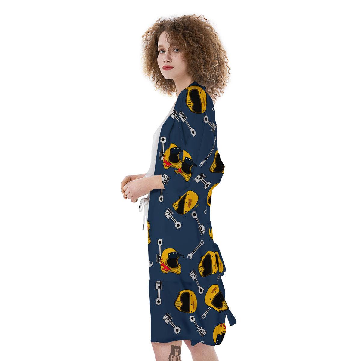 Equipment Motorcycle Print Pattern Kimono-grizzshop