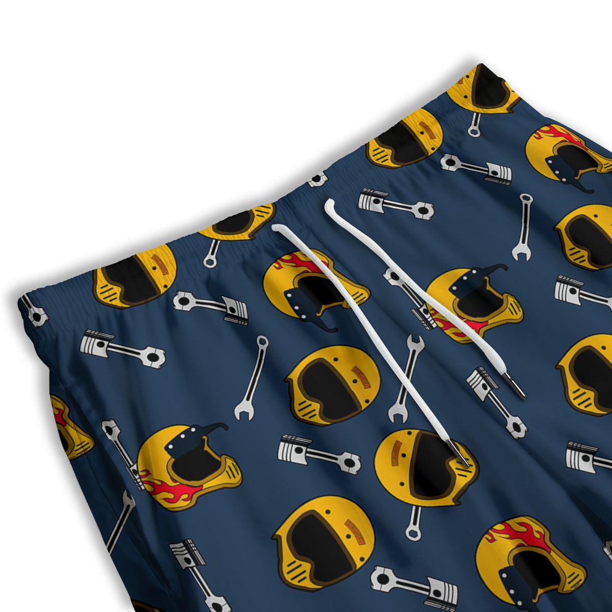 Equipment Motorcycle Print Pattern Men's Athletic Shorts