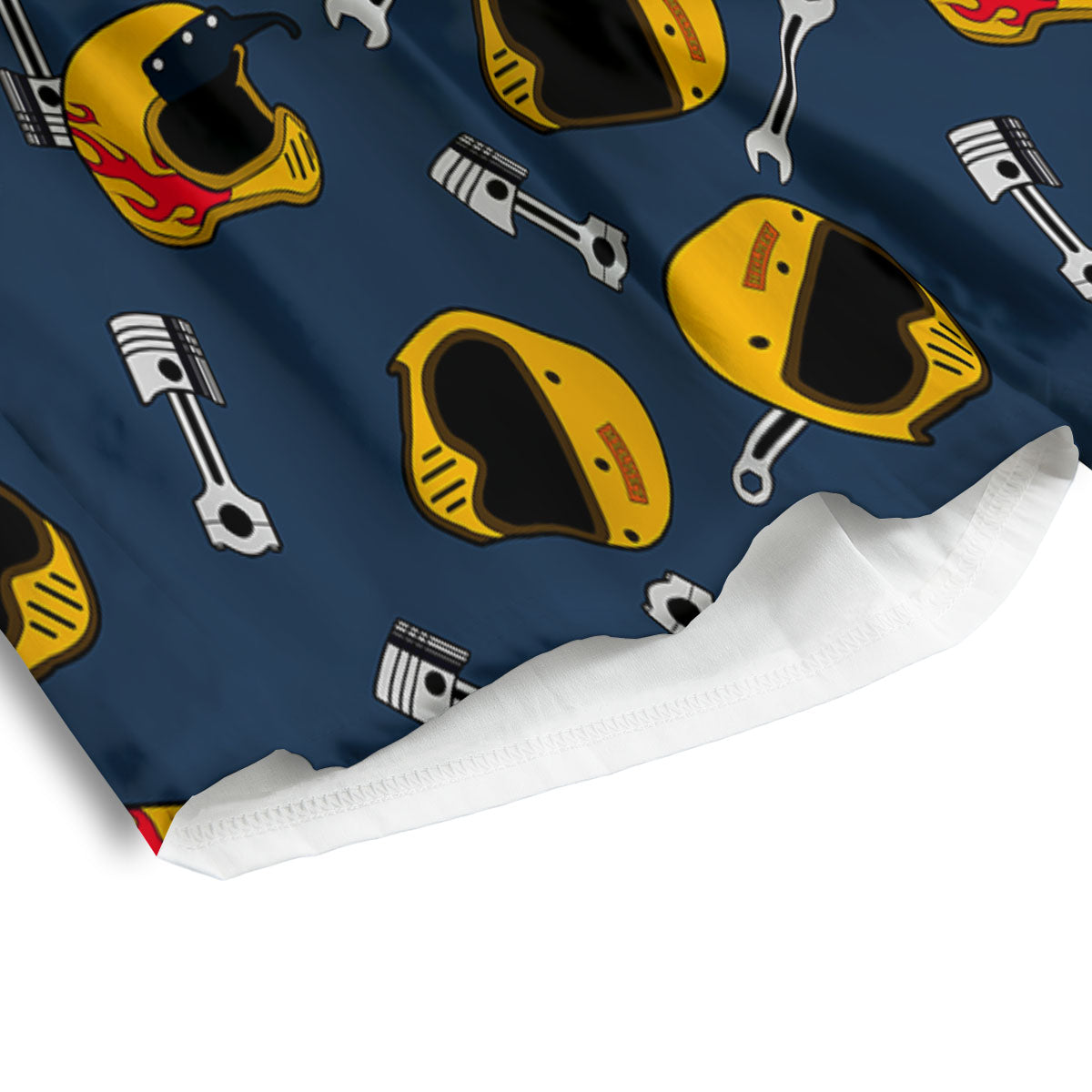 Equipment Motorcycle Print Pattern Men's Athletic Shorts